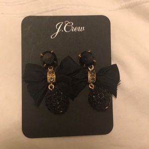 Jcrew Black Bow Earrings